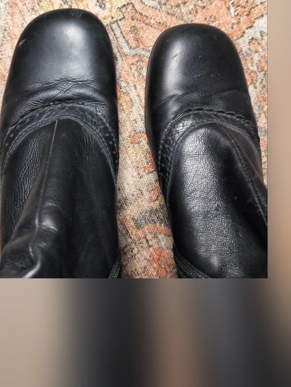 La Canadienne Black Mid-Calf Low Heel Waterproof Leather Victorian Boots - 10 - Picture 5 of 9